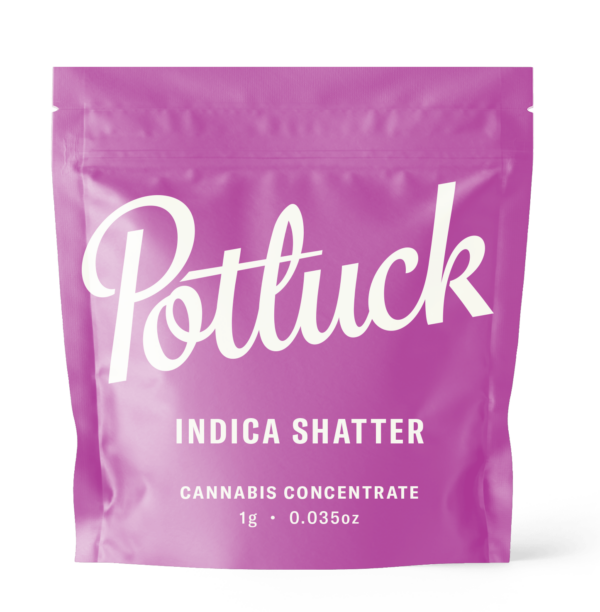 Potluck - Indica Shatter - cannabis Concentrate | MMJ Express Canada