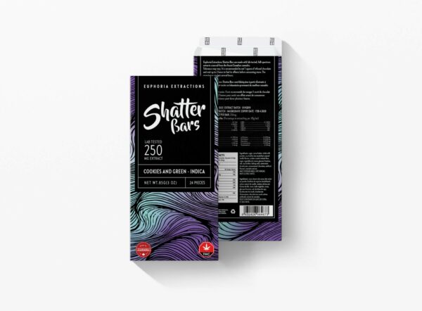 Euphoria Extractions – 500mg Shatter Bar – Milk Chocolate (Sativa) | MMJ Express Canada