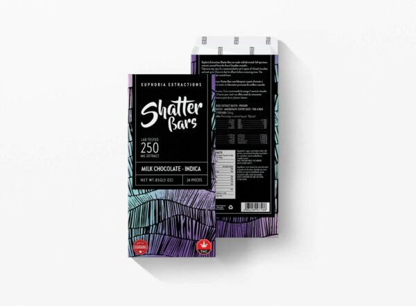Euphoria Extractions – 500mg Shatter Bar – Milk Chocolate (Sativa) | MMJ Express Canada