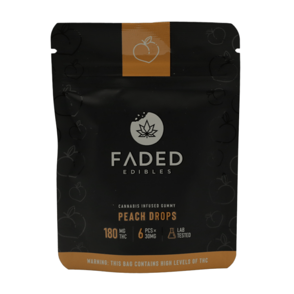 Faded Edibles – Peach Drops – 180mg | MMJ Express Canada