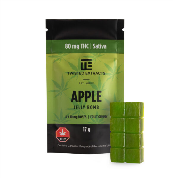 Twisted Extracts – Apple Jelly Bomb – Sativa – 80mg THC | MMJ Express Canada