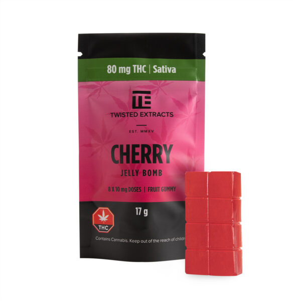 Twisted Extracts – Cherry Jelly Bomb – Sativa – 80mg THC | MMJ Express Canada