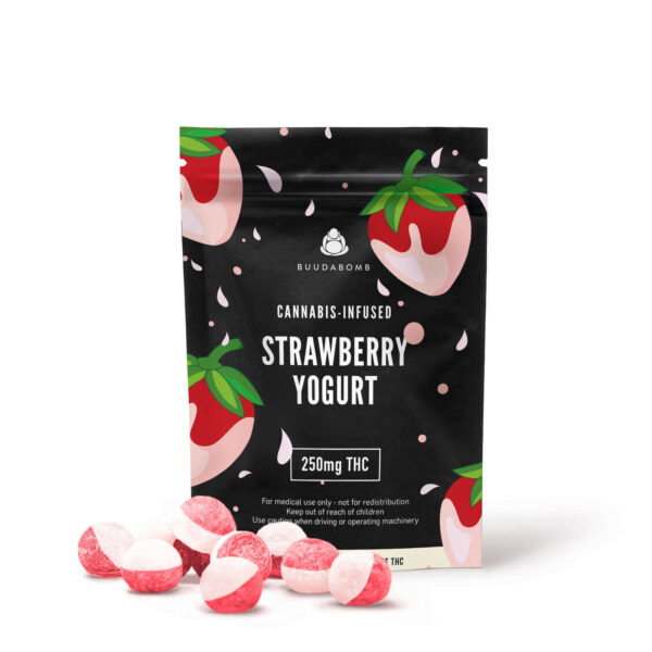 Buudabomb – Strawberry Yogurt Explosion – 250mg THC | MMJ Express Canada
