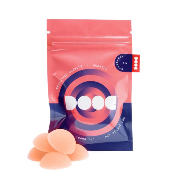 Dose Edibles Gummies – Raspberry | MMJ Express Canada