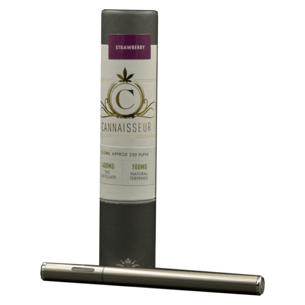 Cannaisseur – Disposable THC Distillate Pen – Strawberry 0.3ml | MMJ Express Canada