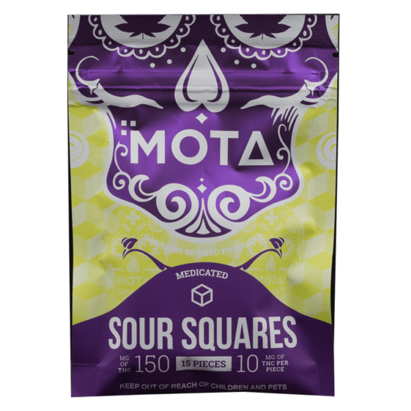 MOTA Edibles – Sour Squares – 150mg THC | MMJ Express Canada