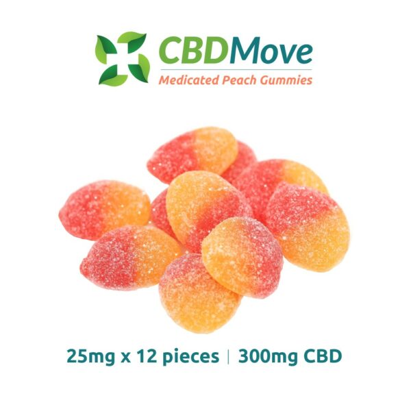 CBD Move – CBD Gummies – Vegan Peaches – 100mg | MMJ Express Canada