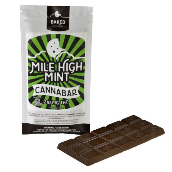 Baked Edibles – Mile High Mint Cannabar 210mg THC | MMJ Express Canada