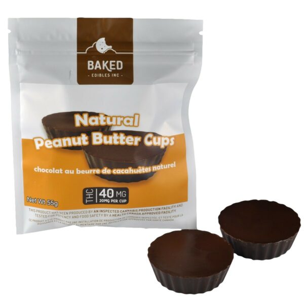 Baked Edibles – Chocolate Mini Peanut Butter Cups 40mg THC | MMJ Express Canada