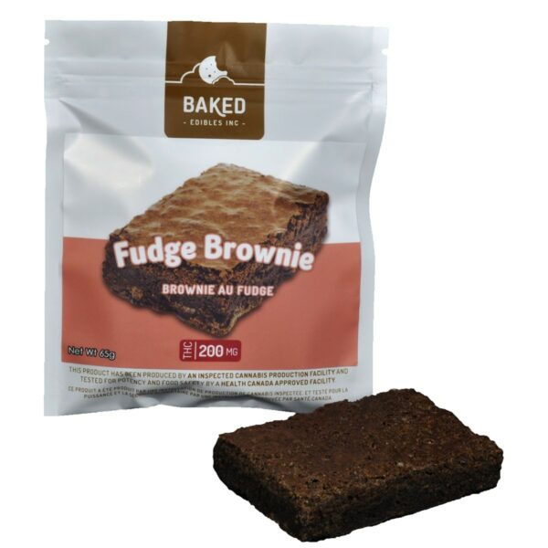 Baked Edibles – Fudge Brownie 200mg THC | MMJ Express Canada