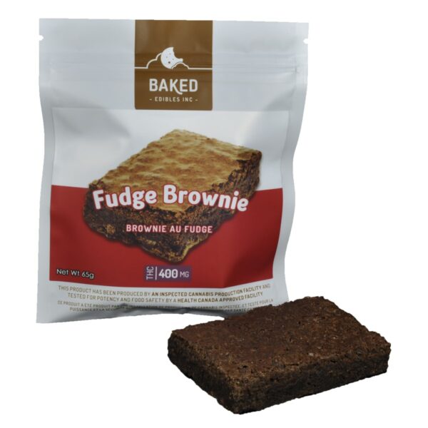 Baked Edibles – Fudge Brownie 400mg THC | MMJ Express Canada