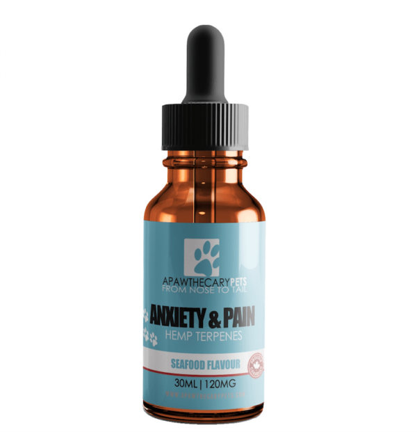 Apawthecary Pets – Anxiety & Pain Tincture – Seafood Medley Flavour 120mg | MMJ Express Canada