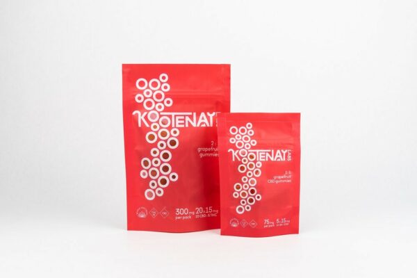 Kootenay Labs – 2:1 Gummies – Grapefruit (10mgCBD/5mgTHC) – 75mg | MMJ Express Canada