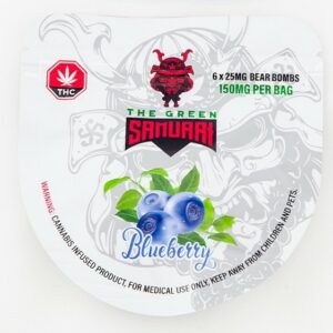 The Green Samurai – Blueberry Gummies – 150mg | MMJ Express Canada