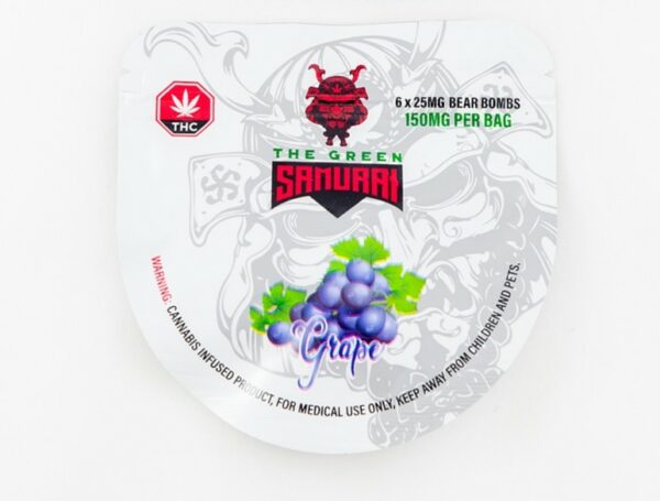 The Green Samurai – Grape Gummies – 150mg | MMJ Express Canada
