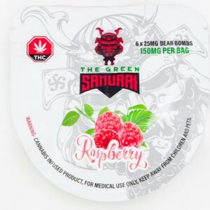 The Green Samurai – Raspberry Gummies – 150mg | MMJ Express Canada