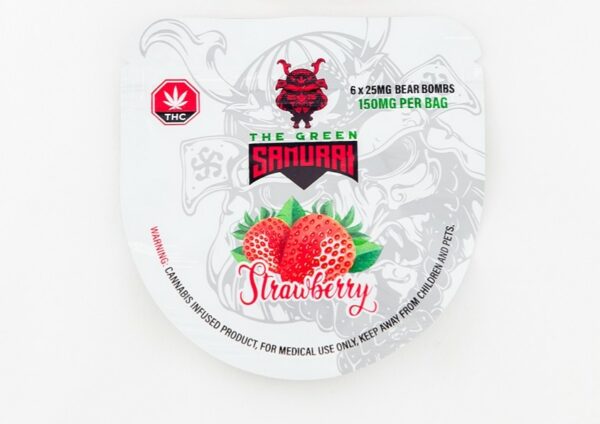 The Green Samurai – Strawberry Gummies – 150mg | MMJ Express Canada