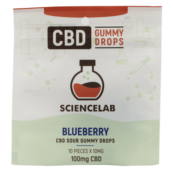 Sciencelab – CBD Sour Gummy Drops – Blueberry 100mg CBD | MMJ Express Canada