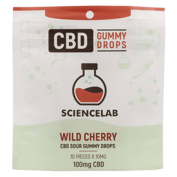 Sciencelab – CBD Sour Gummy Drops – Wild Cherry 100mg CBD | MMJ Express Canada