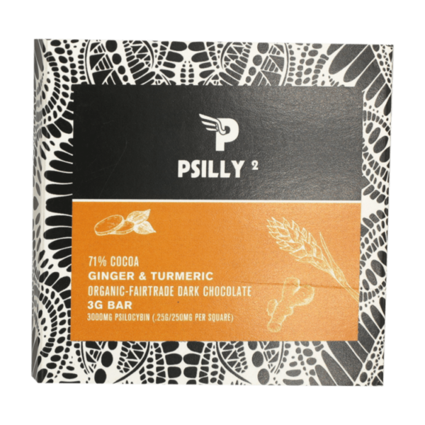 Psilly – Dark Chocolate Bar – Ginger & Turmeric | MMJ Express Canada