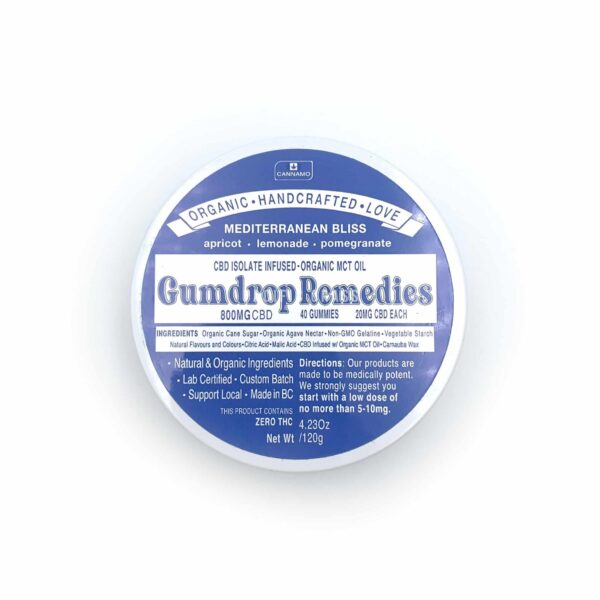 Gumdrop Remedies – Mediterranean Bliss Gummies – 800mg CBD | MMJ Express Canada