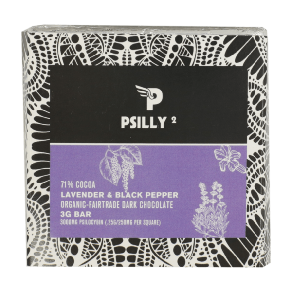 Psilly – Dark Chocolate Bar – Lavender & Black Pepper | MMJ Express Canada