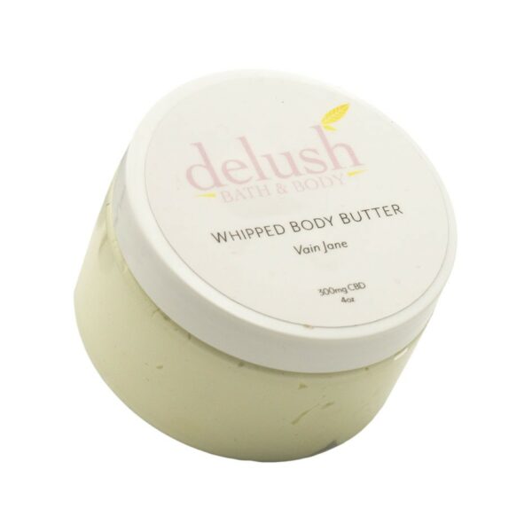 Delush Bath and Body – Whipped Body Butter – Vain Jane 300mg CBD | MMJ Express Canada