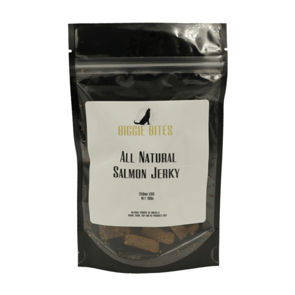 Biggie Bites – All Natural Salmon Jerky – 250mg CBD | MMJ Express Canada