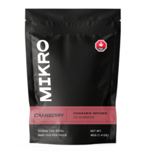 Mikro – THC Gummies – 100mg THC – Cranberry | MMJ Express Canada