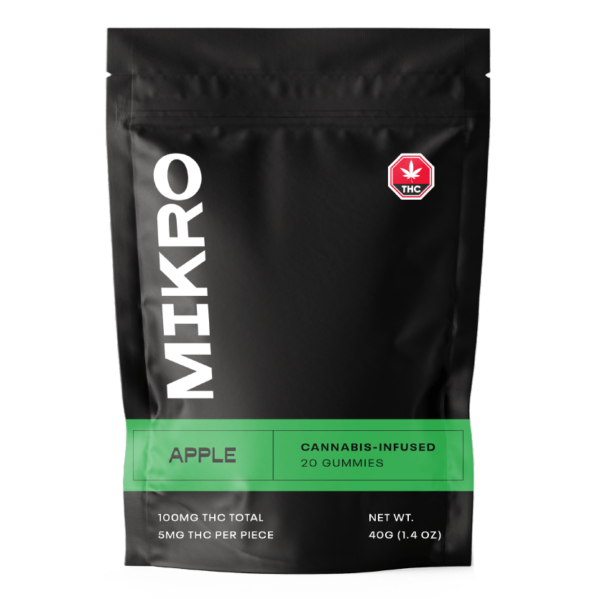 Mikro – THC Gummies – 100mg THC – Apple | MMJ Express Canada