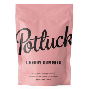 Potluck Extracts – Cherry Gummies – 200mg THC | MMJ Express Canada