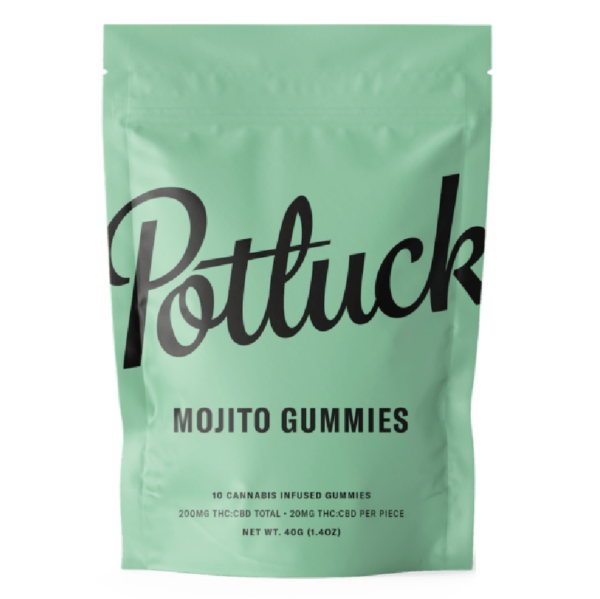 Potluck Extracts – Mojito Gummies (1:1) – 100mg THC / 100mg CBD | MMJ Express Canada