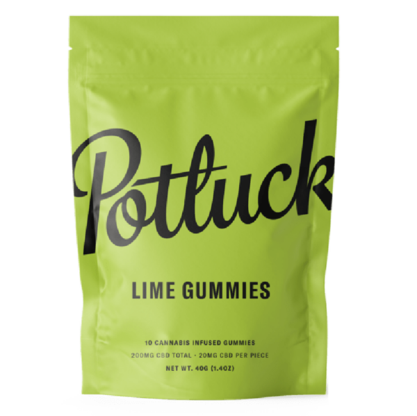 Potluck Extracts – Lime Gummies (CBD) – 200mg | MMJ Express Canada