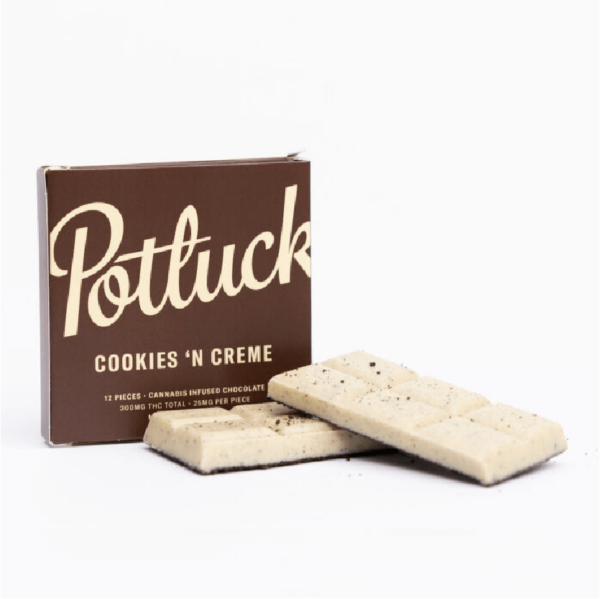 Potluck – Infused Chocolate – Cookies & Cream – 300mg THC | MMJ Express Canada
