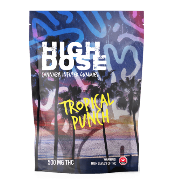 High Dose – cannabis Infused Gummies – Tropical Punch – 500mg/1000mg | MMJ Express Canada