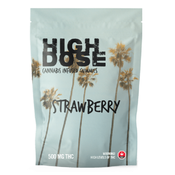 High Dose – cannabis Infused Gummies – Strawberry – 500mg/1000mg | MMJ Express Canada