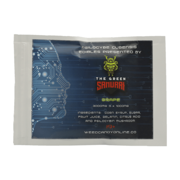 The Green Samurai – Shroom Gummies – Grape – 3g | MMJ Express Canada