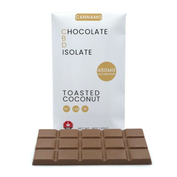 Cannamo – CBD Chocolate Isolate – 450mg – Toasted Coconut | MMJ Express Canada
